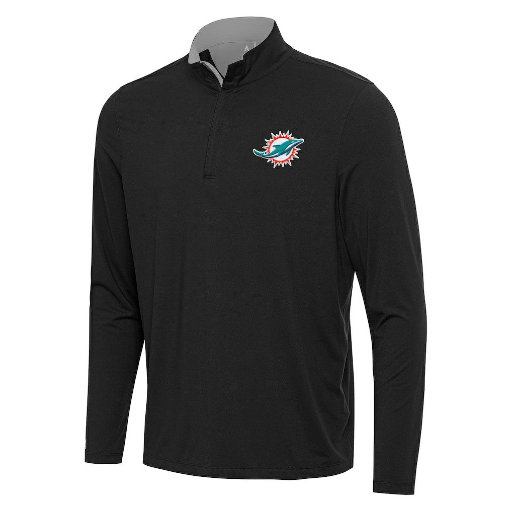 NFL Miami Dolphins Antigua Content Quarter-Zip Pullover Top