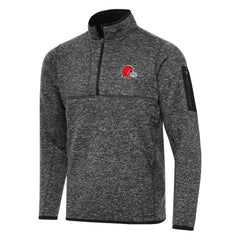 NFL Cleveland Browns Antigua Fortune Quarter-Zip Pullover Jacket