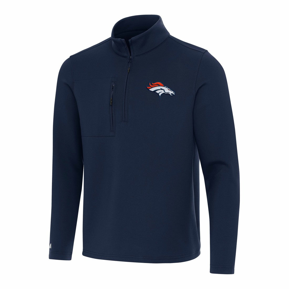 NFL Denver Broncos Antigua Insider Quarter-Zip Pullover Top