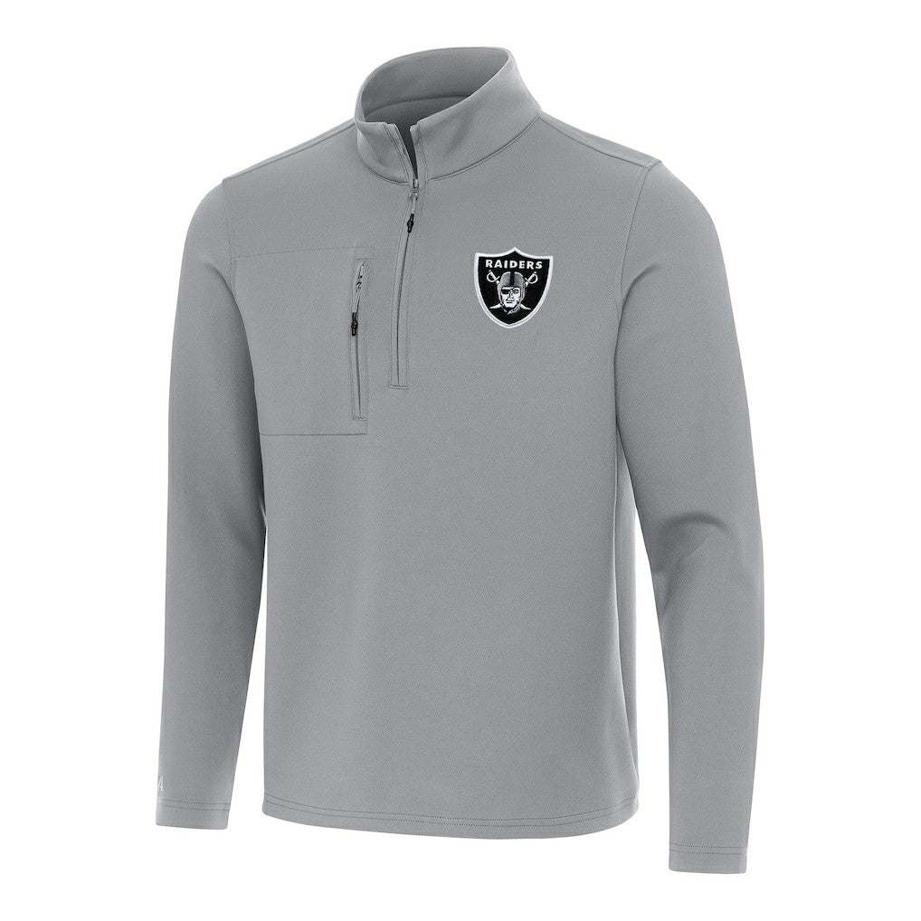 NFL Las Vegas Raiders Antigua Insider Quarter-Zip Pullover Top
