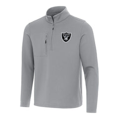 NFL Las Vegas Raiders Antigua Insider Quarter-Zip Pullover Top