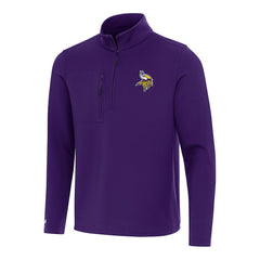 NFL Minnesota Vikings Antigua Insider Quarter-Zip Pullover Top