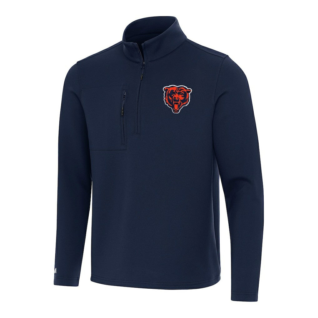 NFL Chicago Bears Antigua Bear Logo Insider Quarter-Zip Pullover Top