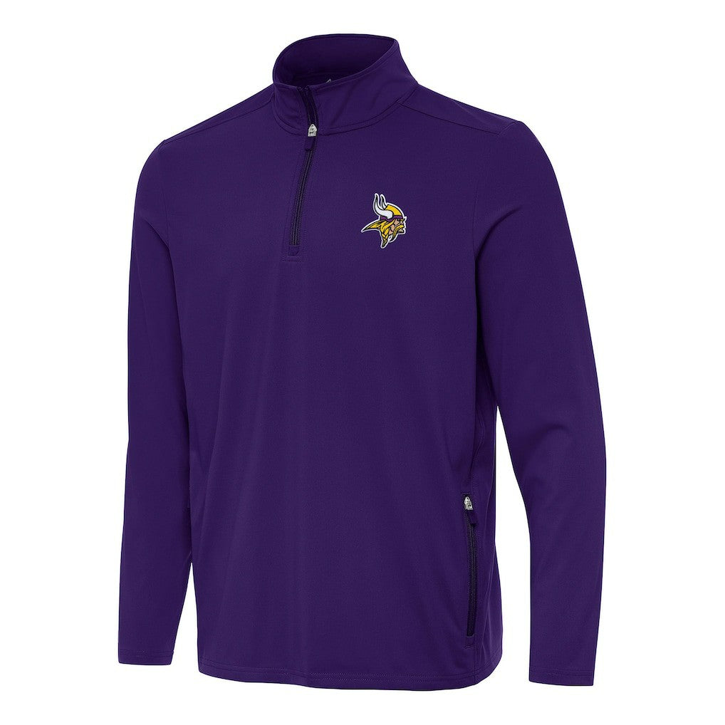 NFL Minnesota Vikings Antigua Perilous Quarter-Zip Pullover Top