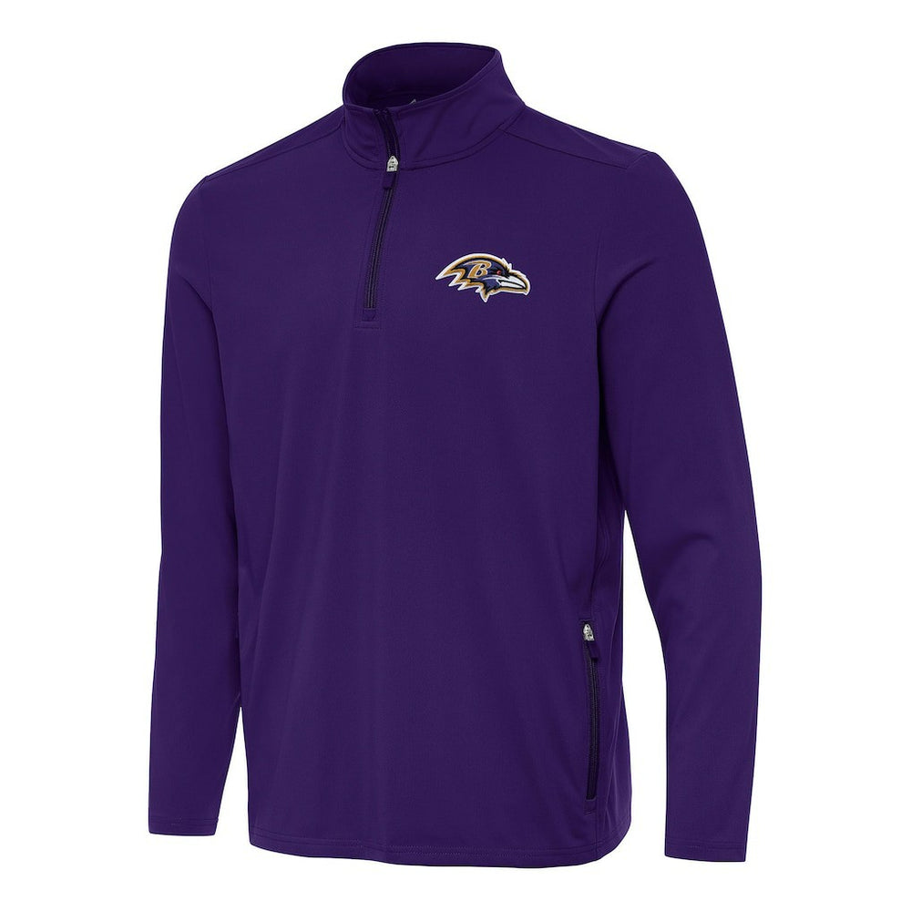 NFL Baltimore Ravens Antigua Perilous Quarter-Zip Pullover Top