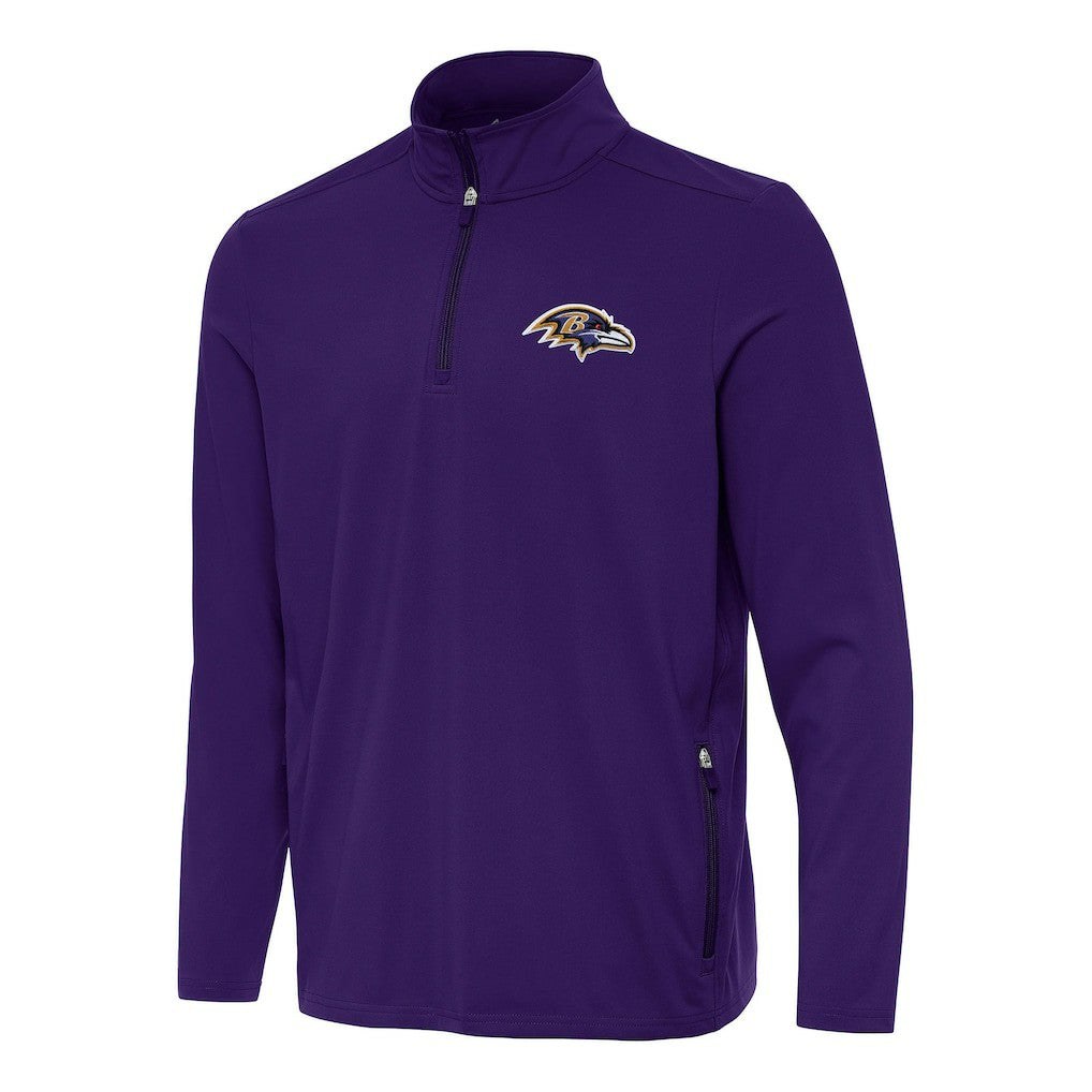 NFL Baltimore Ravens Antigua Perilous Quarter-Zip Pullover Top