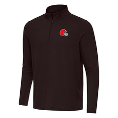 NFL Cleveland Browns Antigua Intent Quarter-Zip Pullover Top
