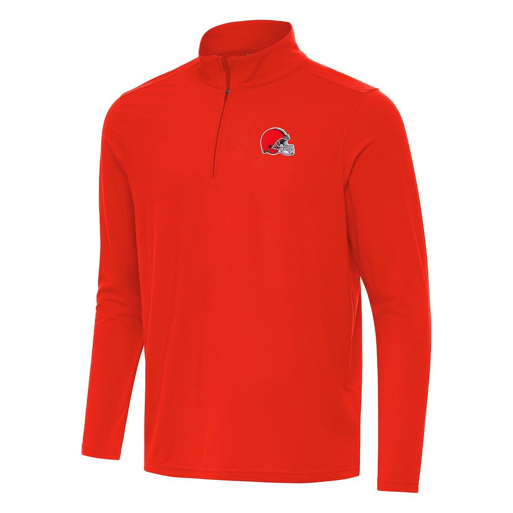 NFL Cleveland Browns Antigua Intent Quarter-Zip Pullover Top