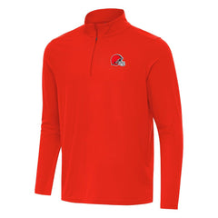 NFL Cleveland Browns Antigua Intent Quarter-Zip Pullover Top