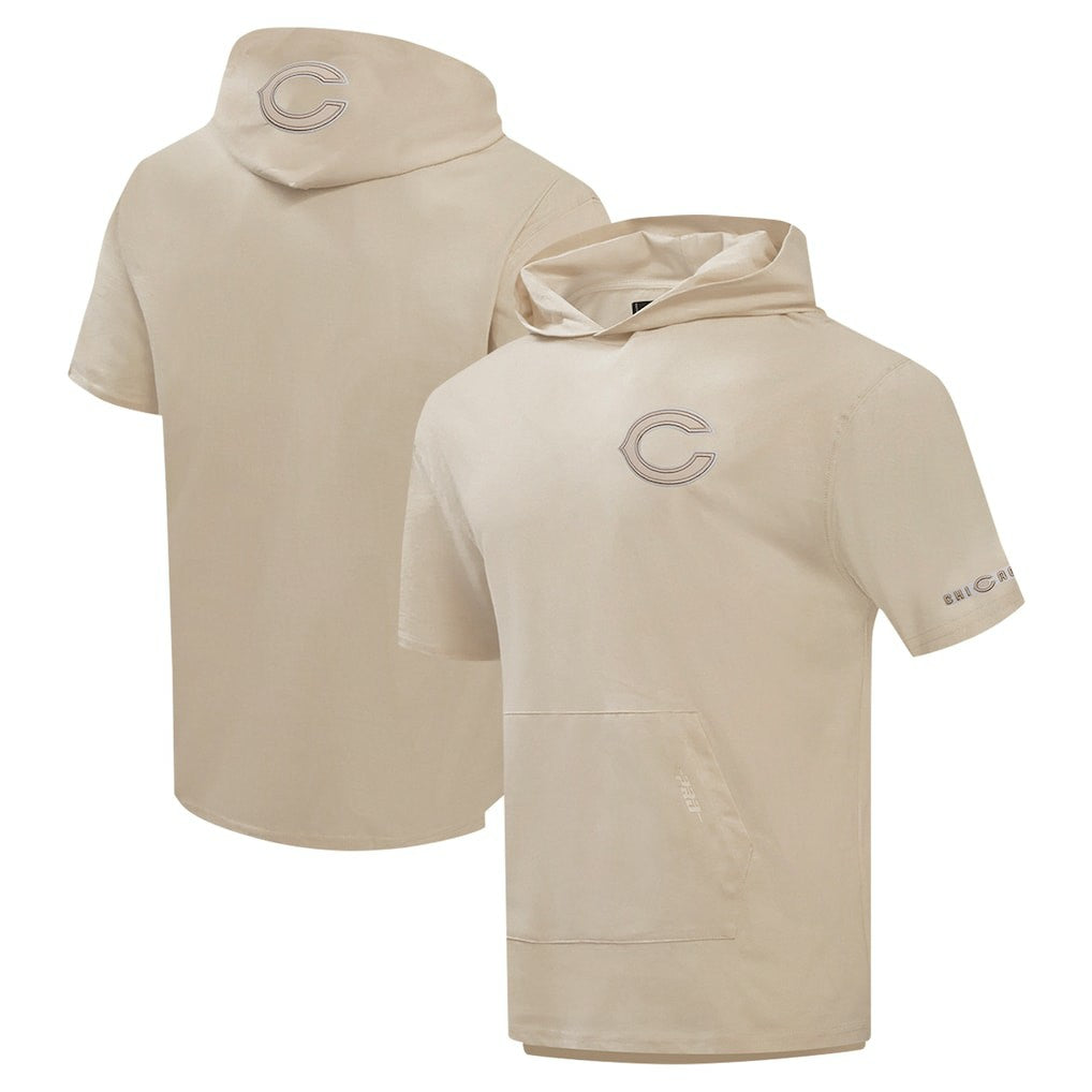 NFL Chicago Bears Pro Standard Neutrals Capsule Short Sleeve Pullover Hoodie