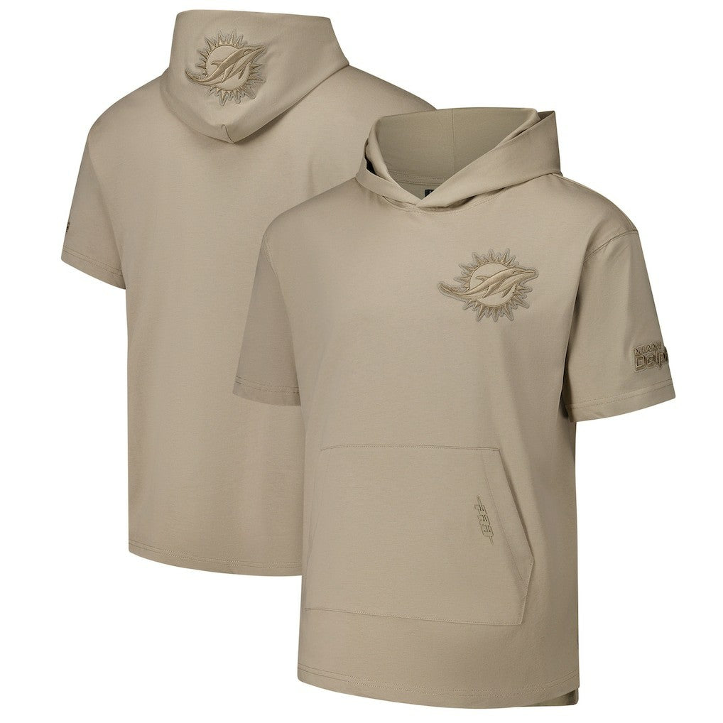 NFL Miami Dolphins Pro Standard Neutrals Capsule Short Sleeve Pullover Hoodie