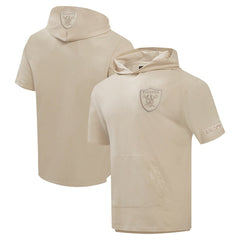 NFL Las Vegas Raiders Pro Standard Neutrals Capsule Short Sleeve Pullover Hoodie