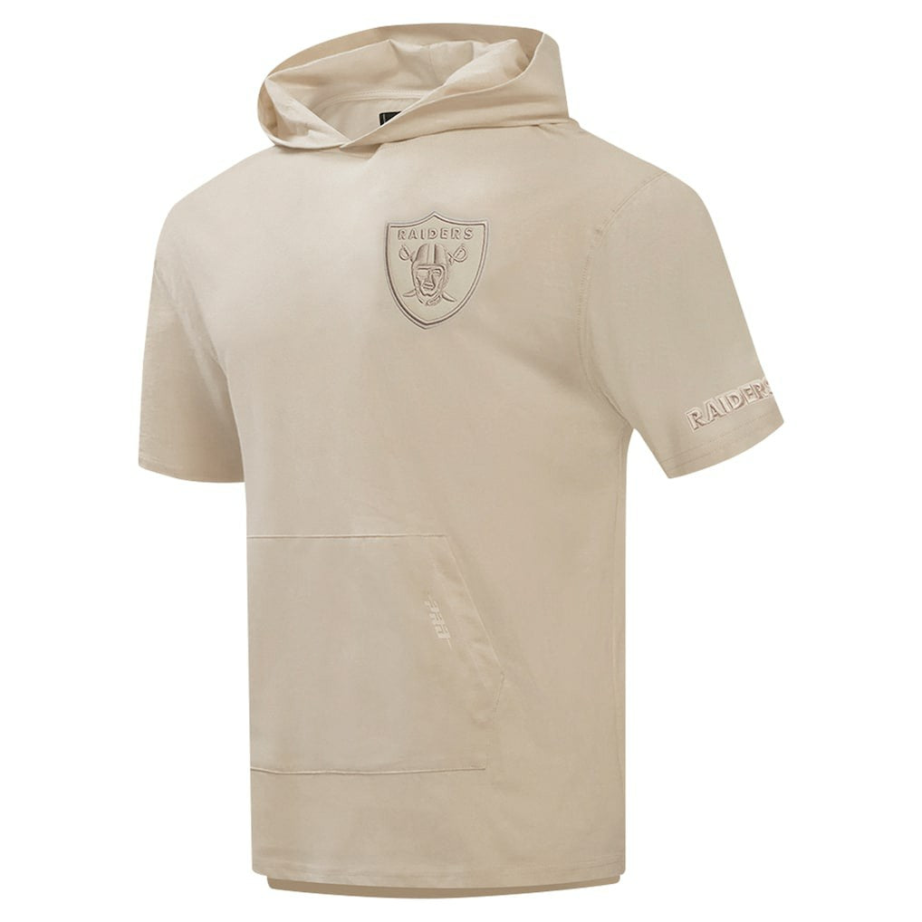 NFL Las Vegas Raiders Pro Standard Neutrals Capsule Short Sleeve Pullover Hoodie