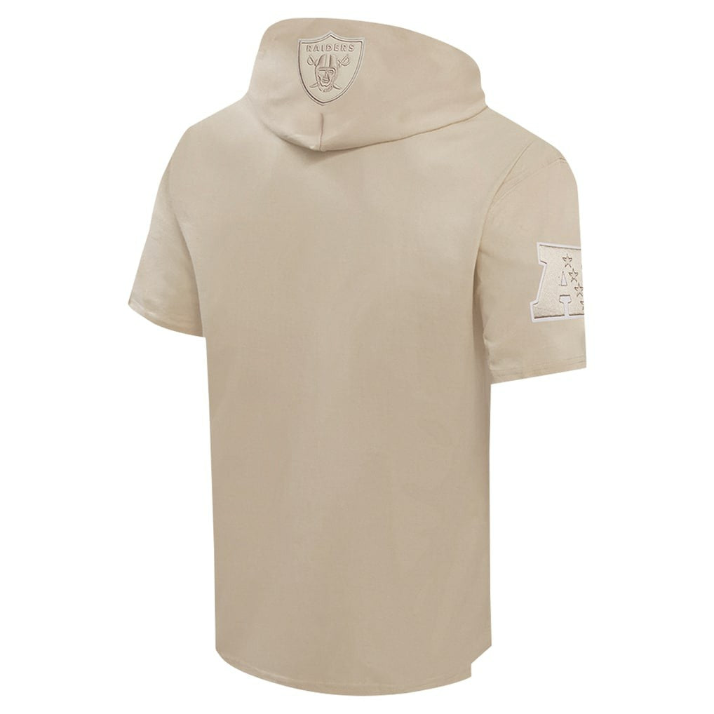 NFL Las Vegas Raiders Pro Standard Neutrals Capsule Short Sleeve Pullover Hoodie