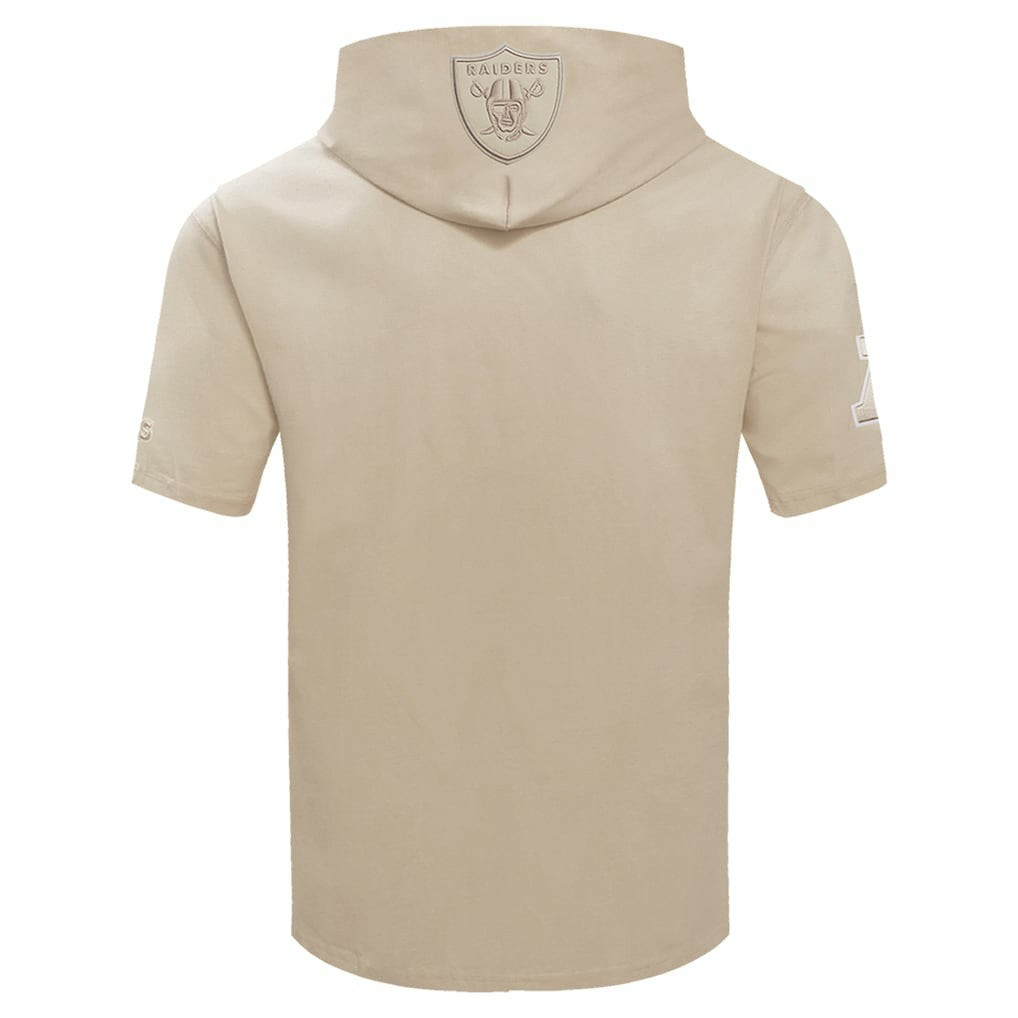 NFL Las Vegas Raiders Pro Standard Neutrals Capsule Short Sleeve Pullover Hoodie