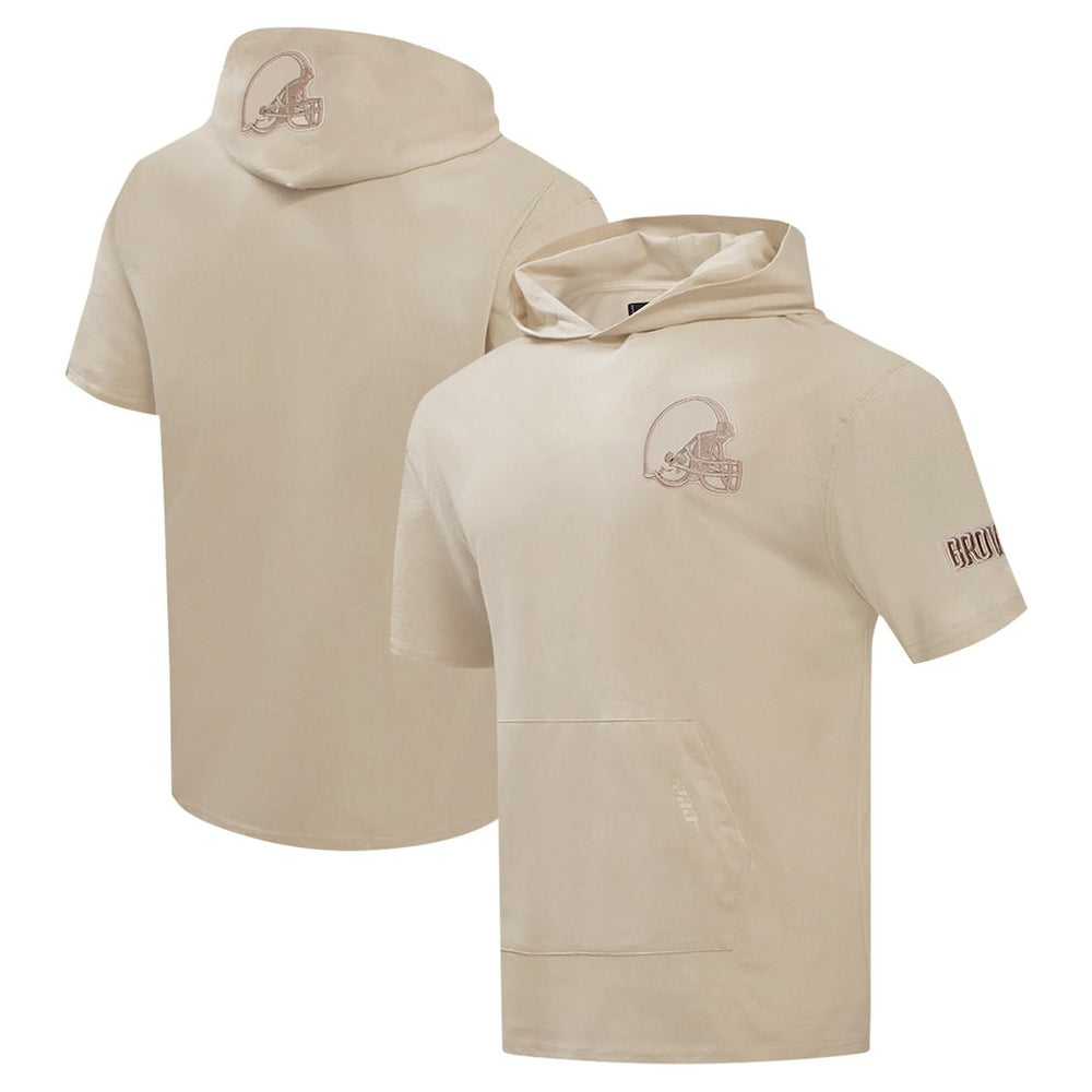 NFL Cleveland Browns Pro Standard Neutrals Capsule Short Sleeve Pullover Hoodie