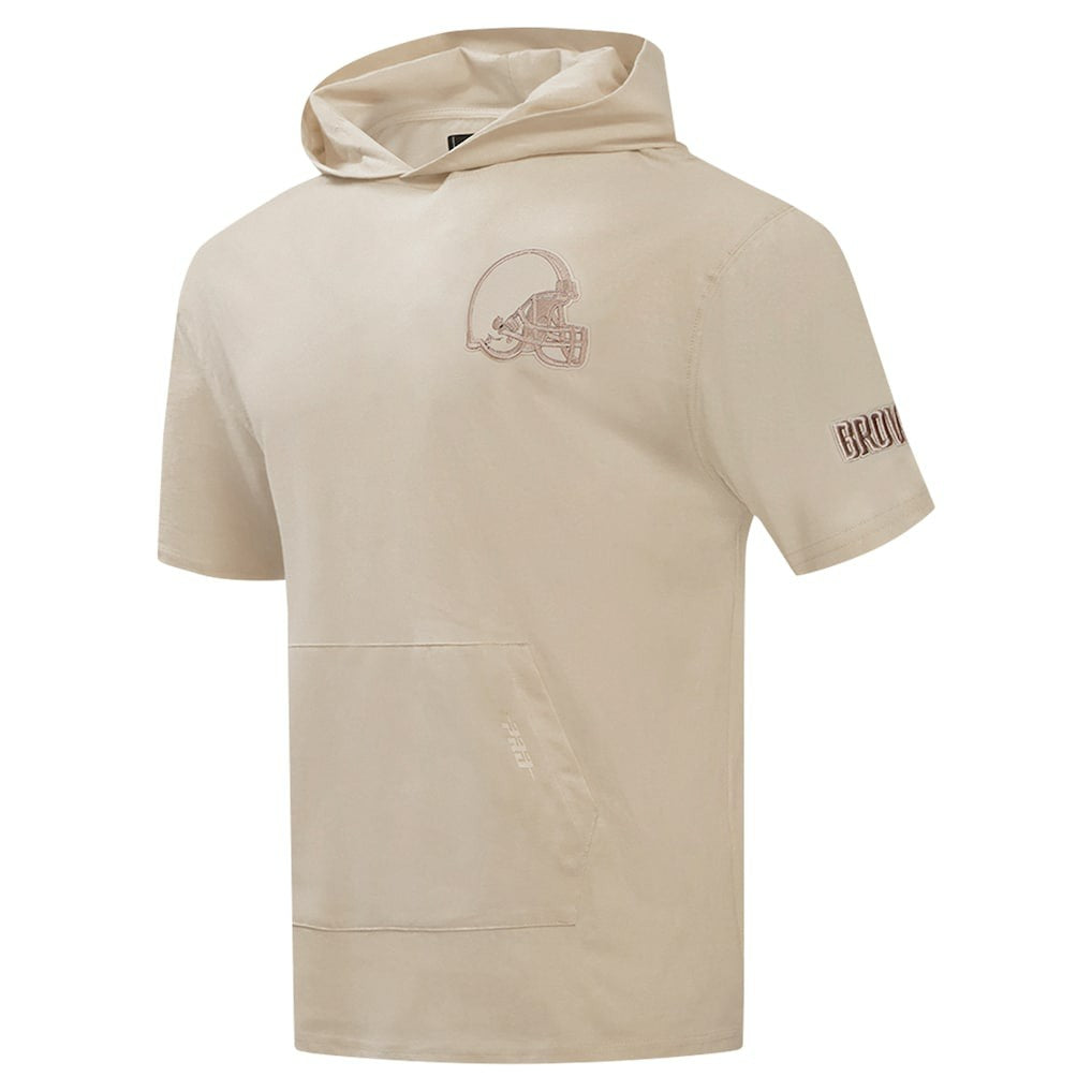 NFL Cleveland Browns Pro Standard Neutrals Capsule Short Sleeve Pullover Hoodie