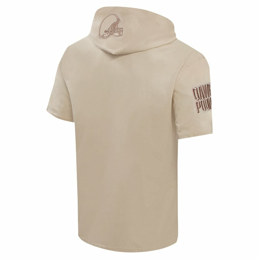 NFL Cleveland Browns Pro Standard Neutrals Capsule Short Sleeve Pullover Hoodie