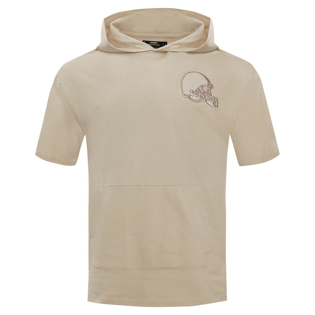 NFL Cleveland Browns Pro Standard Neutrals Capsule Short Sleeve Pullover Hoodie