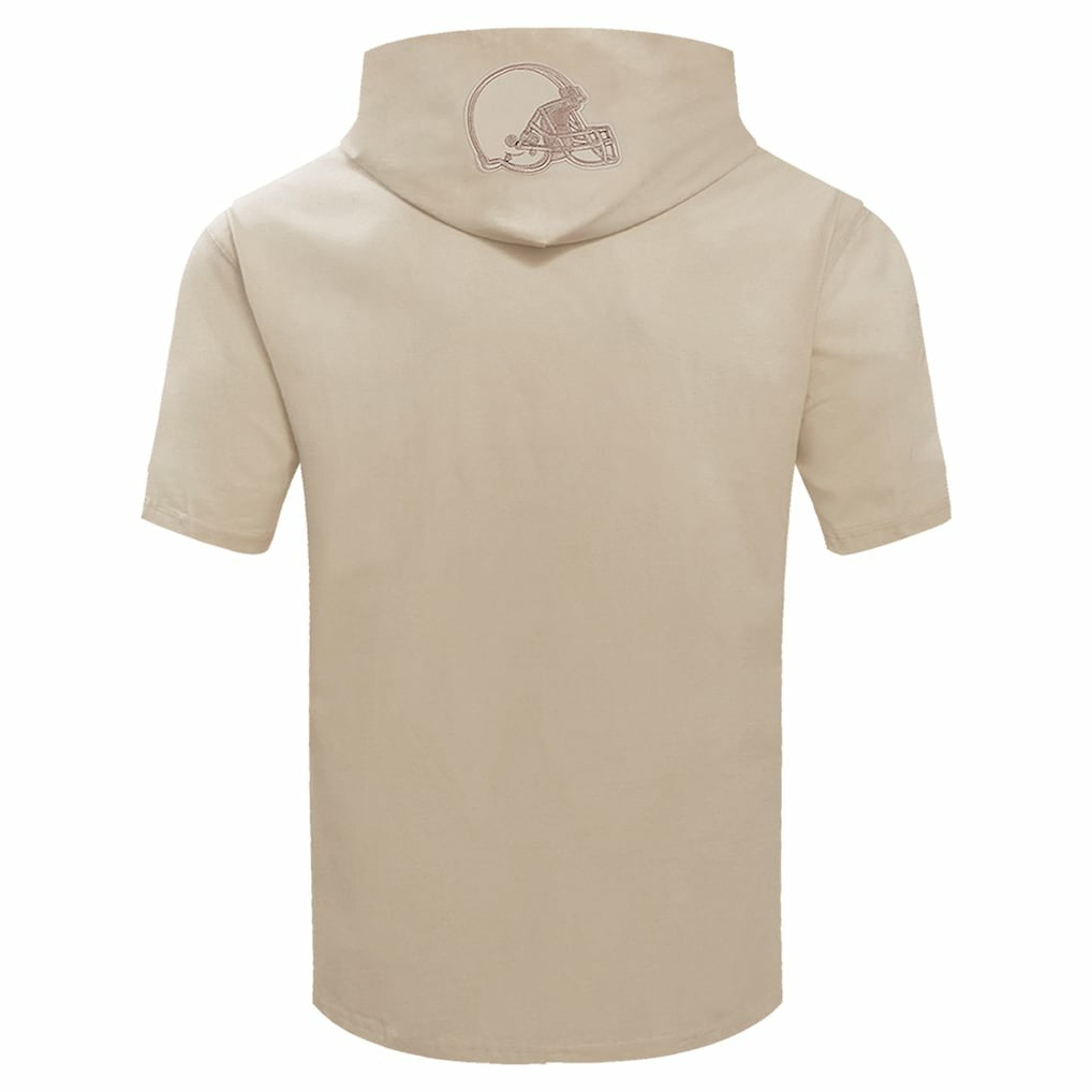 NFL Cleveland Browns Pro Standard Neutrals Capsule Short Sleeve Pullover Hoodie