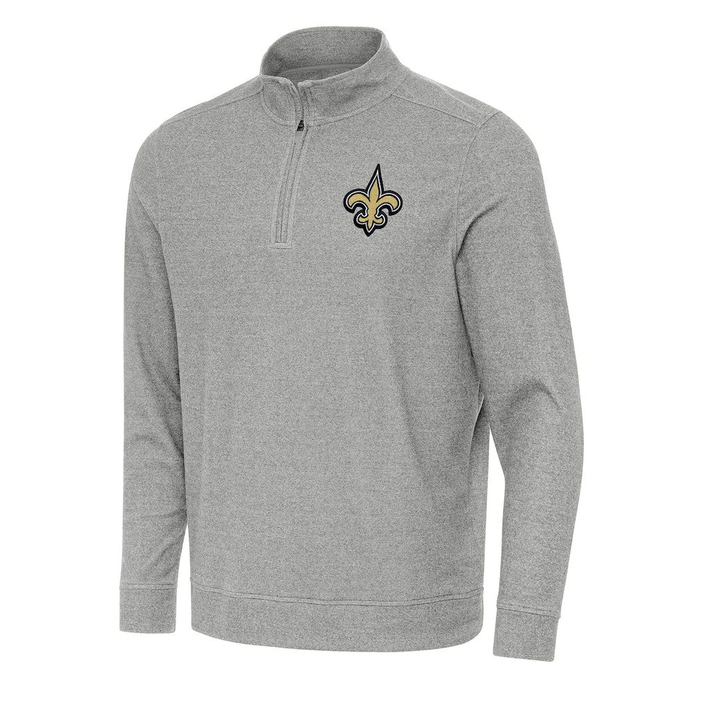 NFL New Orleans Saints Antigua Subtle Quarter-Zip Top