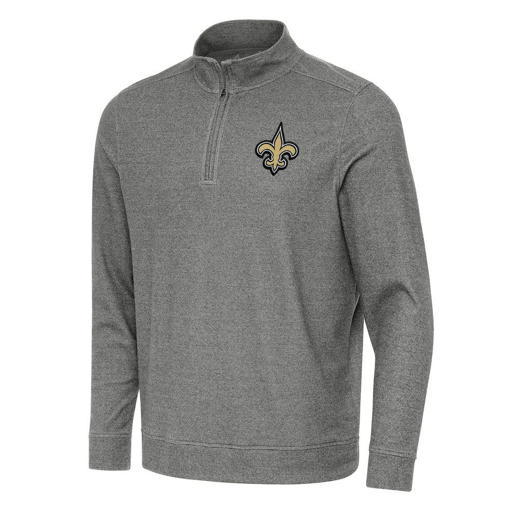 NFL New Orleans Saints Antigua Subtle Quarter-Zip Top
