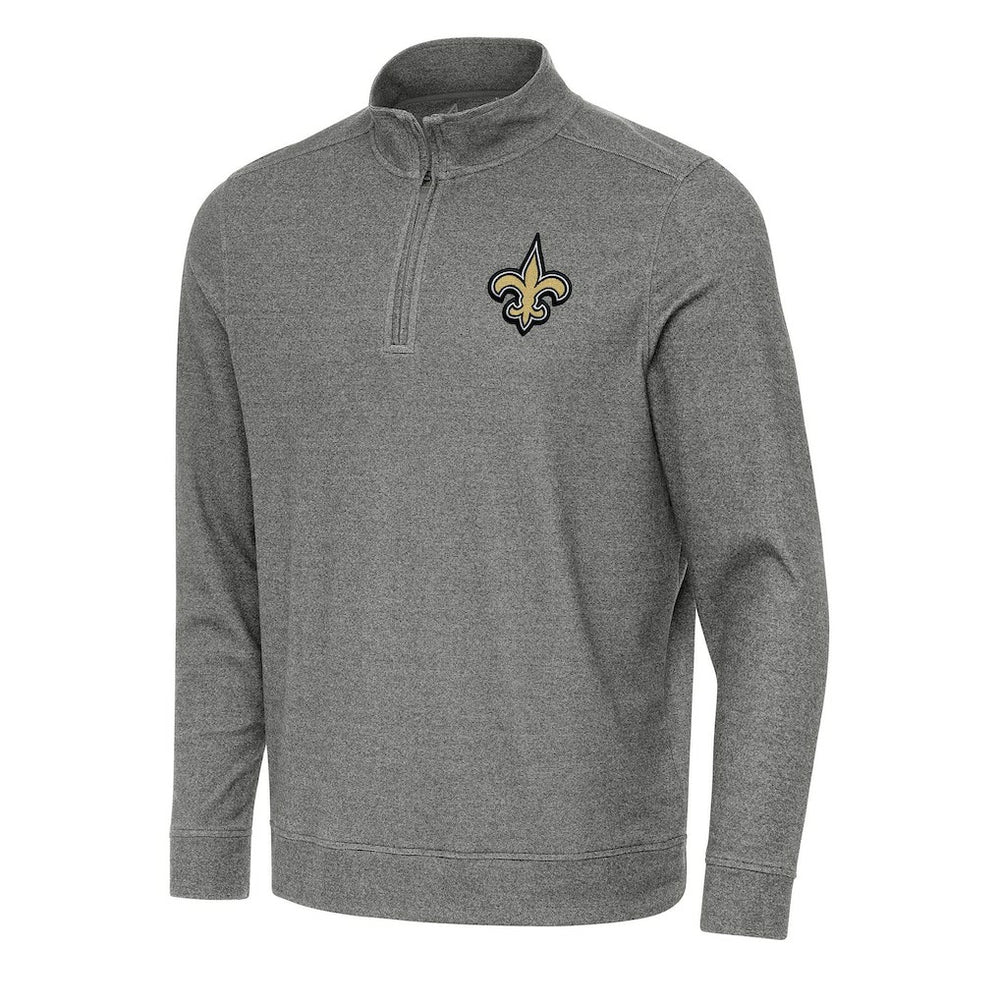 NFL New Orleans Saints Antigua Subtle Quarter-Zip Top
