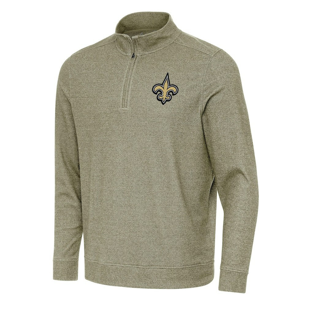 NFL New Orleans Saints Antigua Subtle Quarter-Zip Top