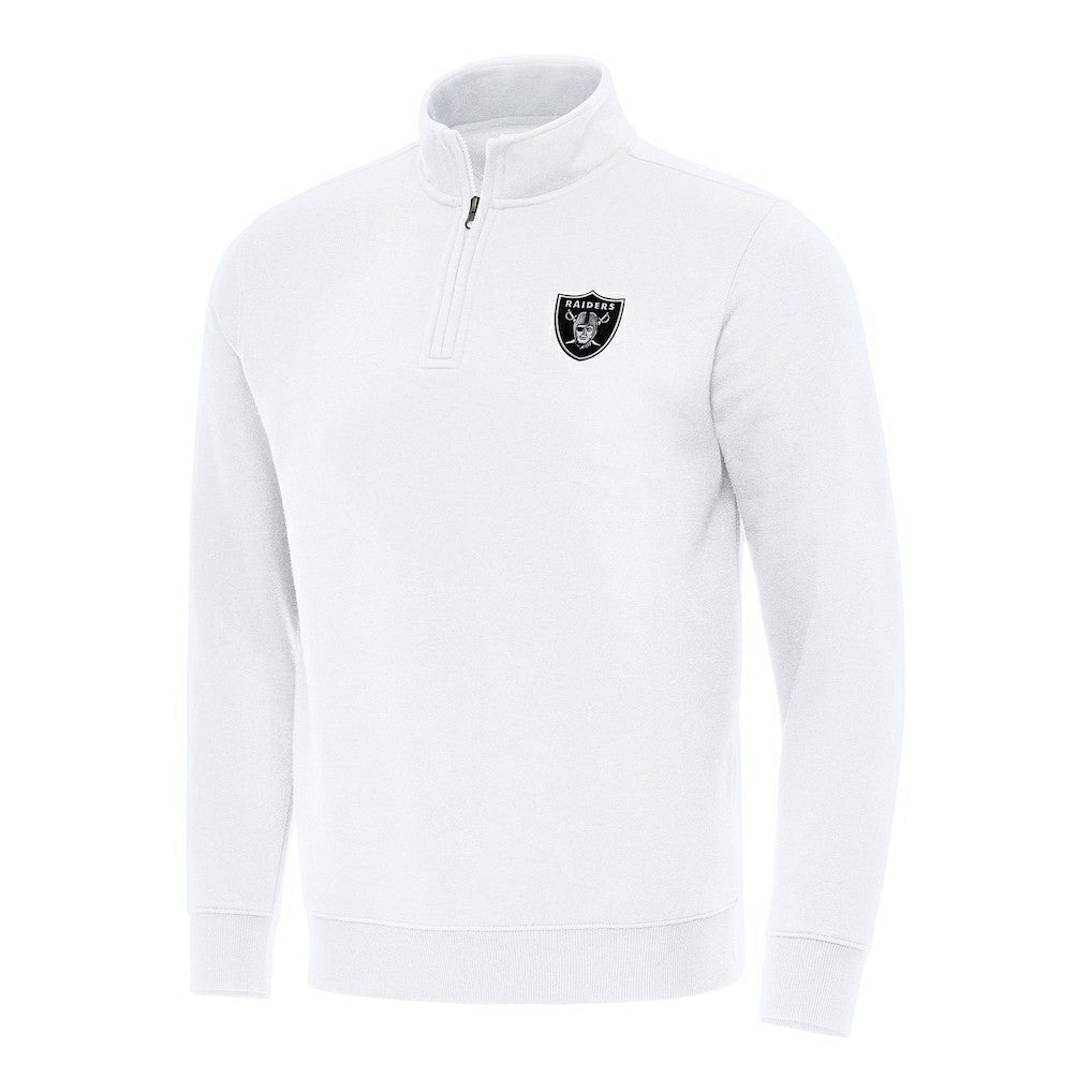 NFL Las Vegas Raiders Antigua Victory Quarter-Zip Pullover Top