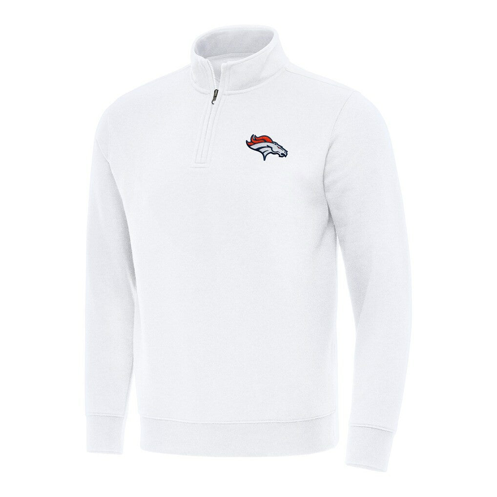 NFL Denver Broncos Antigua Victory Quarter-Zip Pullover Top