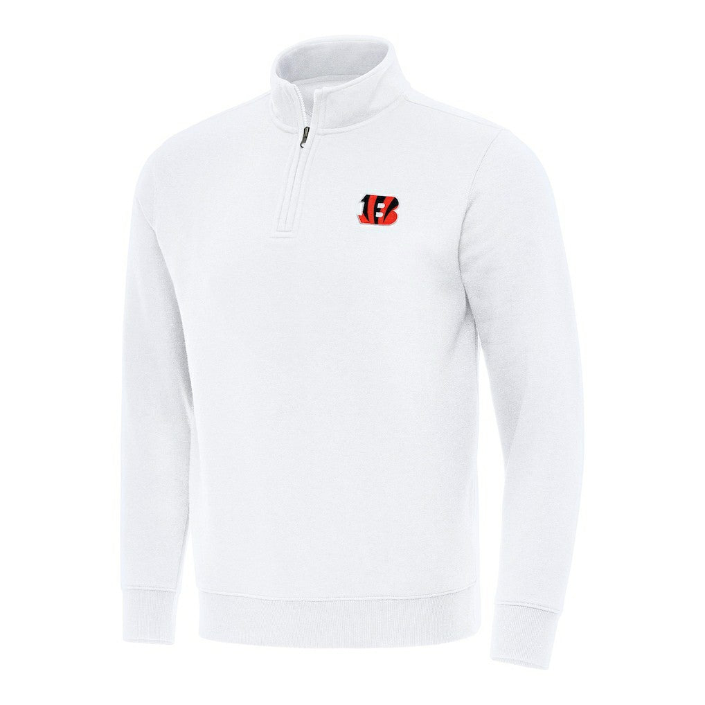 NFL Cincinnati Bengals Antigua Victory Quarter-Zip Pullover Top