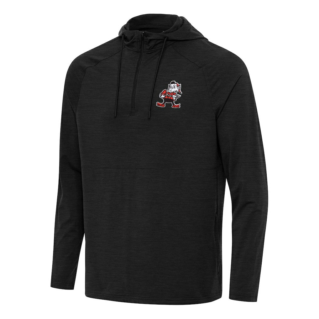 NFL Cleveland Browns Antigua Spikes Quarter-Zip Pullover Hoodie