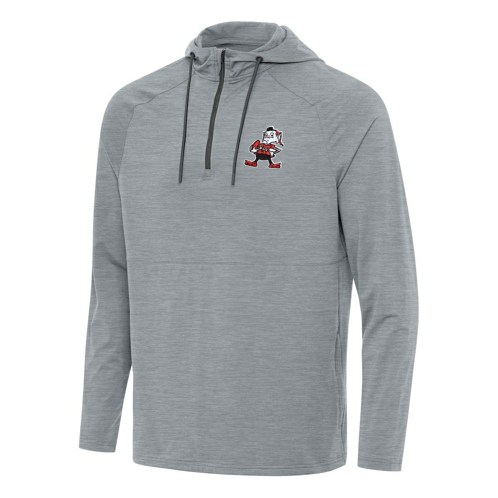 NFL Cleveland Browns Antigua Spikes Quarter-Zip Pullover Hoodie
