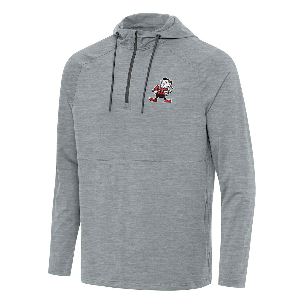 NFL Cleveland Browns Antigua Spikes Quarter-Zip Pullover Hoodie