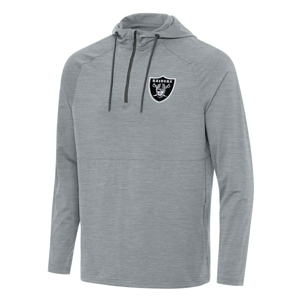 NFL Las Vegas Raiders Antigua Spikes Quarter-Zip Pullover Hoodie