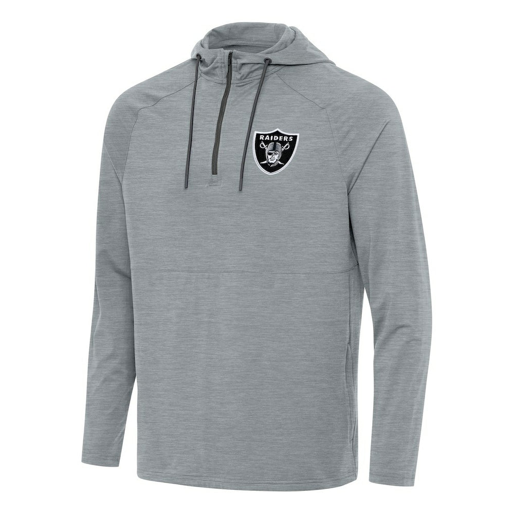 NFL Las Vegas Raiders Antigua Spikes Quarter-Zip Pullover Hoodie
