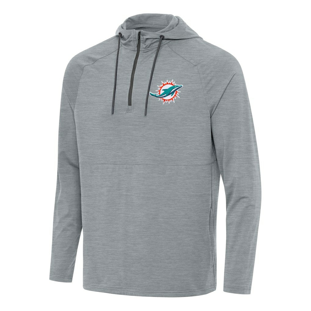 NFL Miami Dolphins Antigua Spikes Quarter-Zip Pullover Hoodie