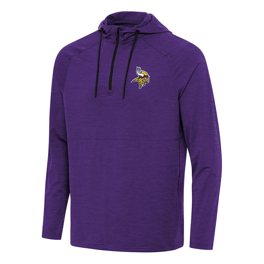 NFL Minnesota Vikings Antigua Spikes Quarter-Zip Pullover Hoodie