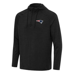 NFL New England Patriots Antigua Spikes Quarter-Zip Pullover Hoodie