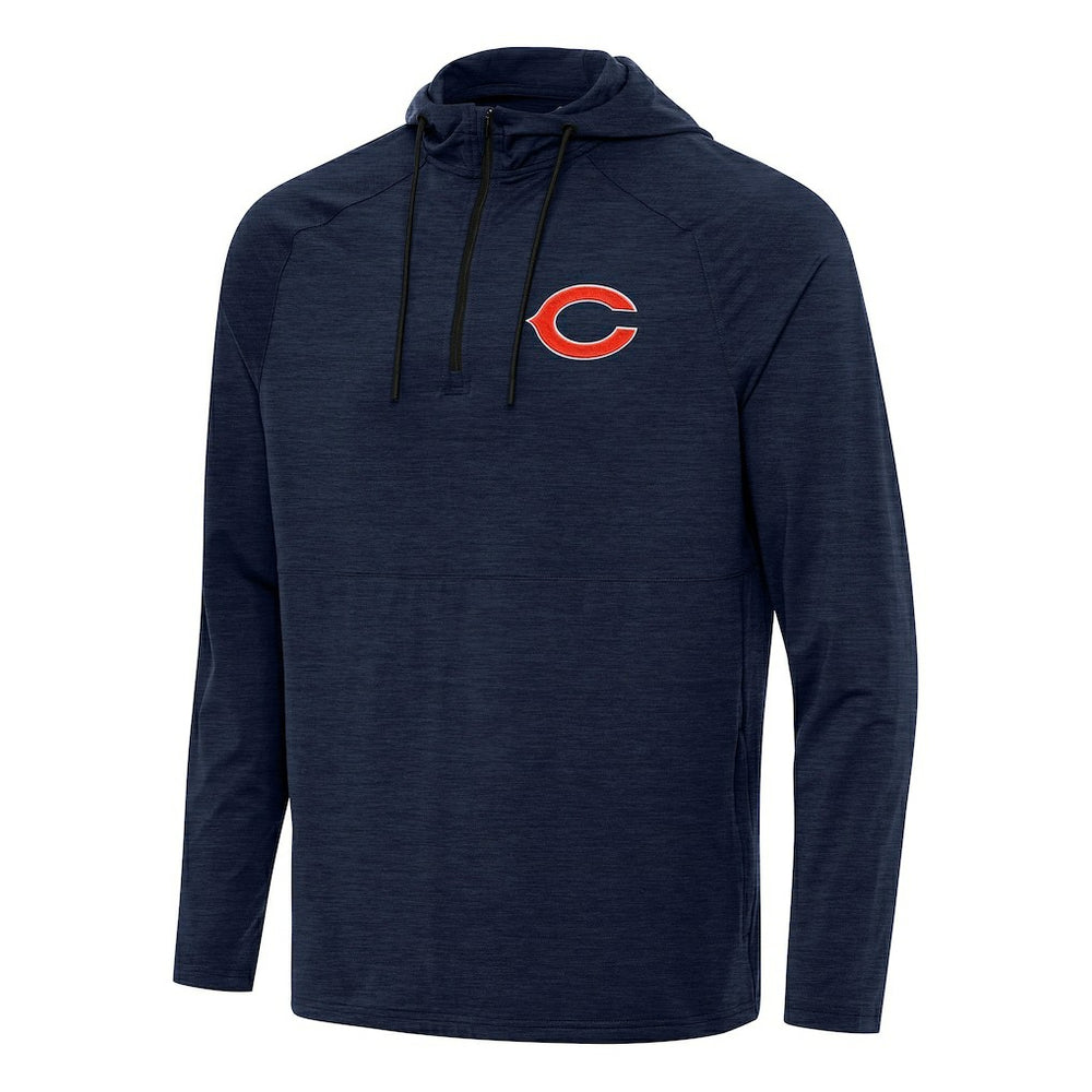 NFL Chicago Bears Antigua Spikes Quarter-Zip Pullover Hoodie