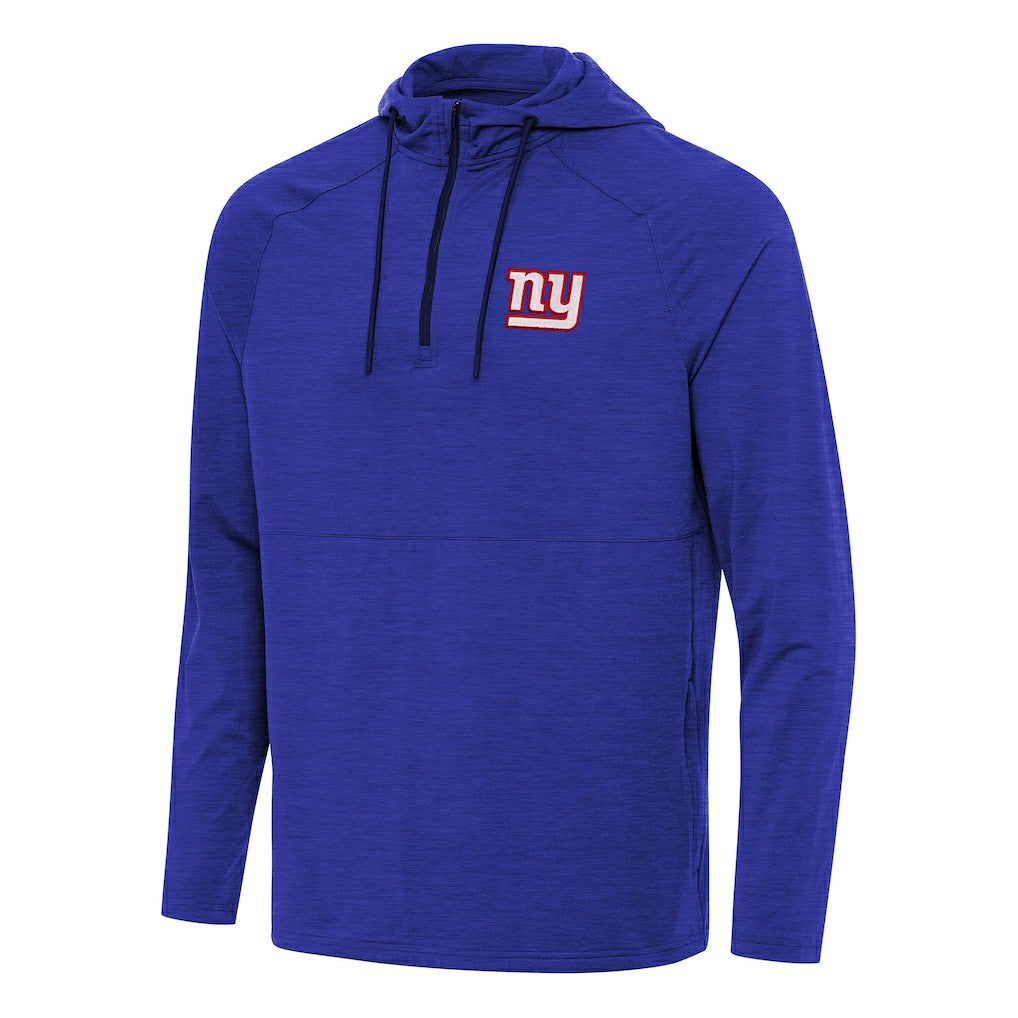 NFL New York Giants Antigua Spikes Quarter-Zip Pullover Hoodie