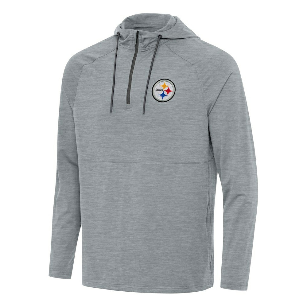 NFL Pittsburgh Steelers Antigua Spikes Quarter-Zip Pullover Hoodie