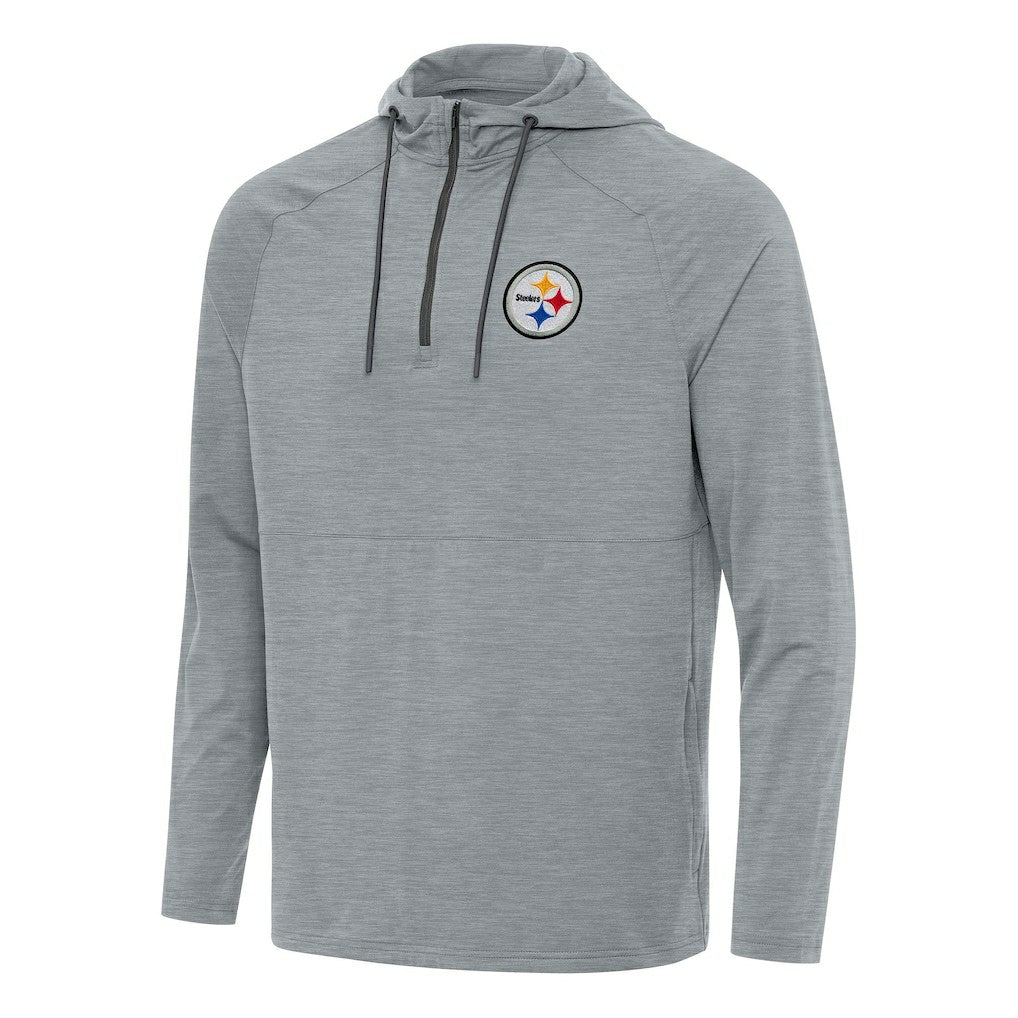NFL Pittsburgh Steelers Antigua Spikes Quarter-Zip Pullover Hoodie