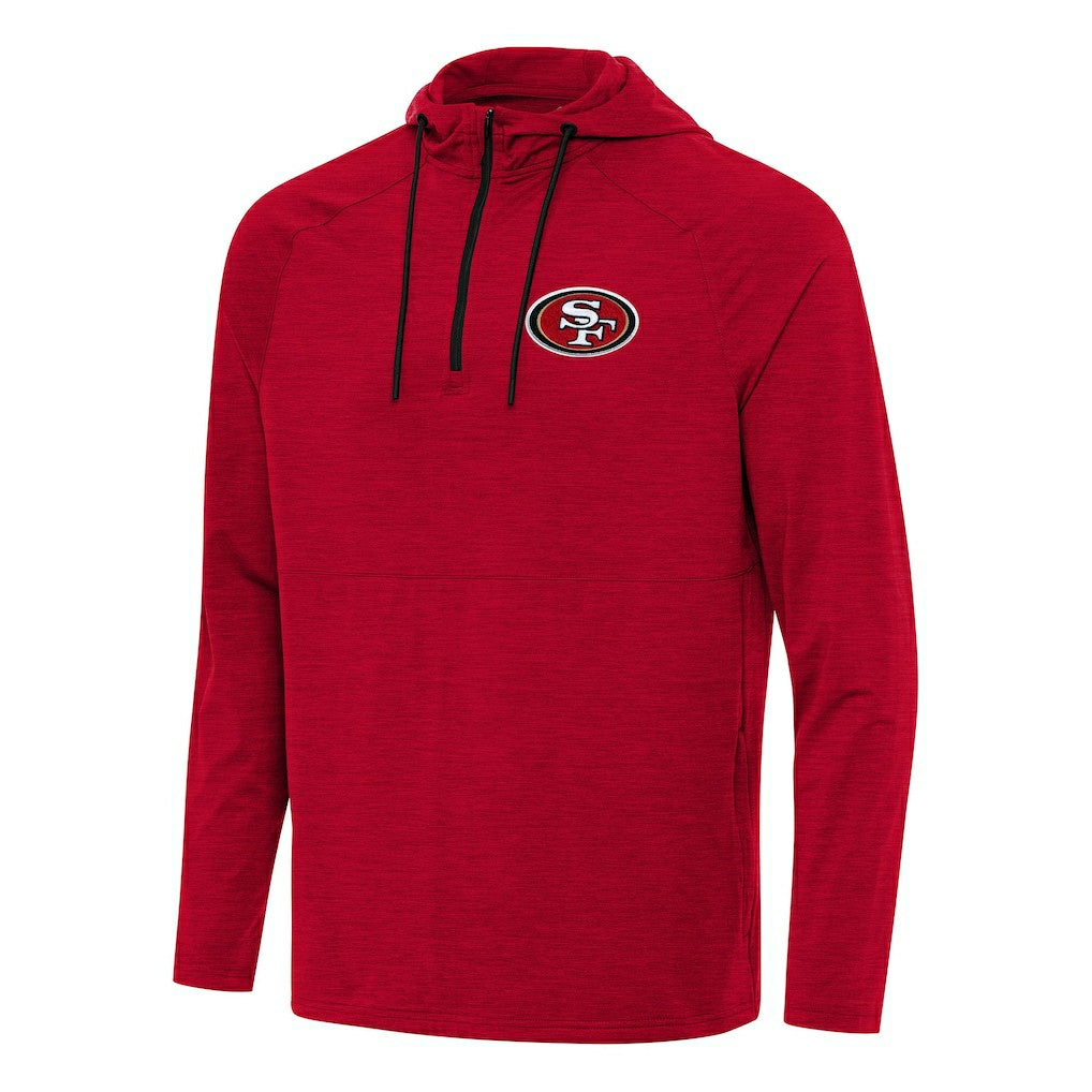 NFL San Francisco 49ers Antigua Spikes Quarter-Zip Pullover Hoodie