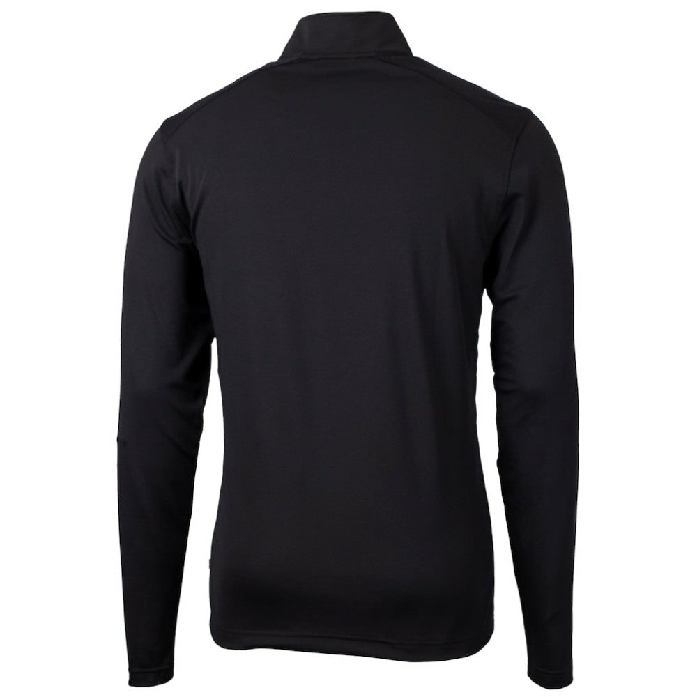 Chicago Cubs Cutter & Buck Virtue Eco Pique Quarter-Zip Jacket - Black