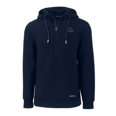Boston Red Sox Cutter & Buck Roam Eco Recycled Half-Zip Pullover Hoodie - Navy