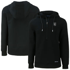 Kansas City Royals Cutter & Buck Roam Eco Recycled Half-Zip Pullover Hoodie - Black