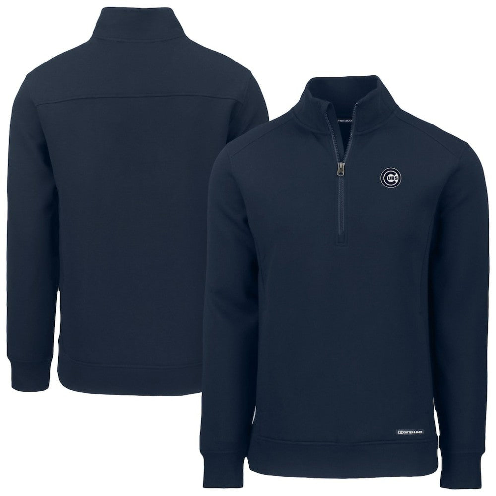Chicago Cubs Cutter & Buck Roam Eco Quarter-Zip Jacket - Navy