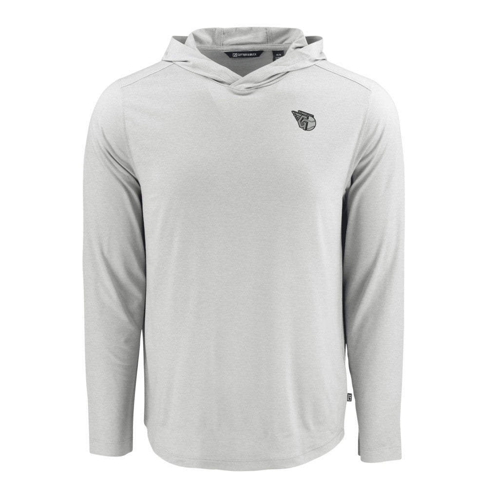 Cleveland Guardians Cutter & Buck Coastline Epic Comfort Eco Recycled Long Sleeve Hoodie T-Shirt - Gray