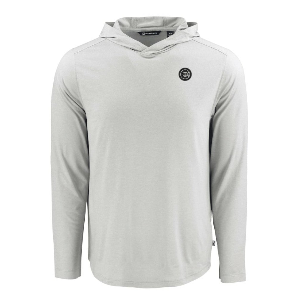 Chicago Cubs Cutter & Buck Coastline Epic Comfort Eco Recycled Long Sleeve Hoodie T-Shirt - Gray